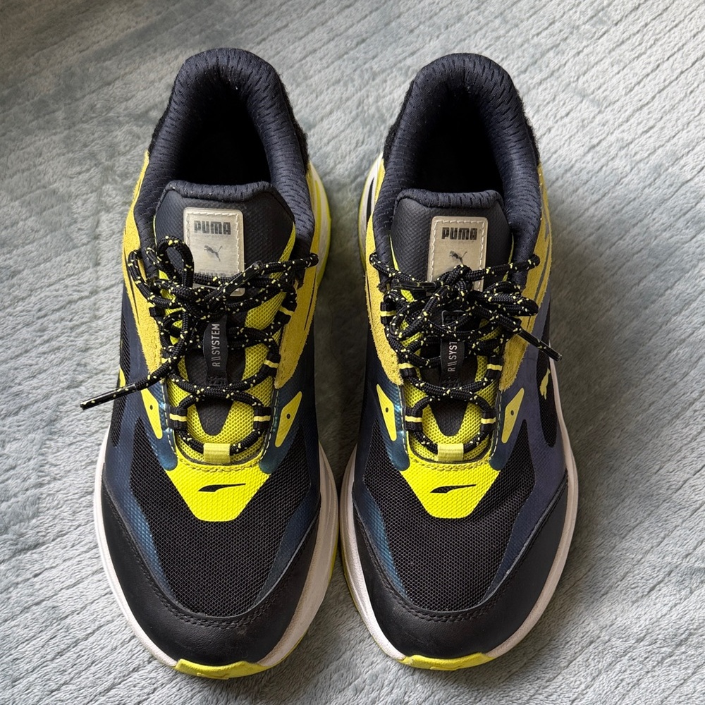 Puma X Emoji Neon Yellow and Black Athletic Shoes